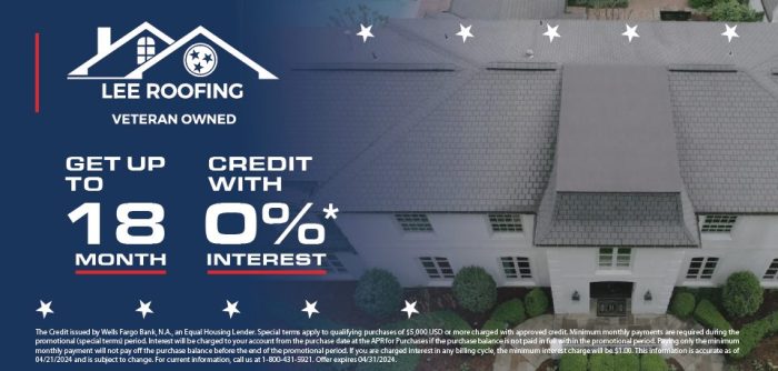 Roofing Finance Options | Lee Roofing in Chattanooga
